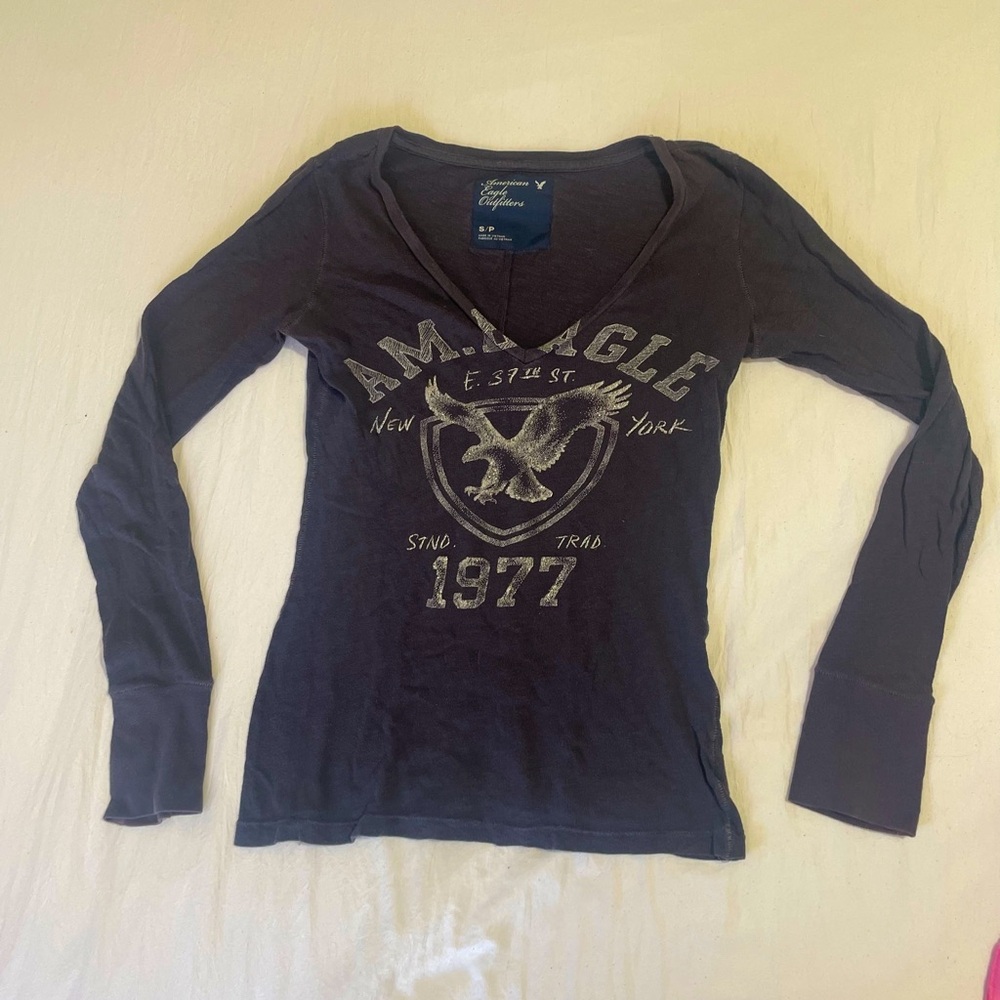 America Eagle, small, long sleeve, graphic tee